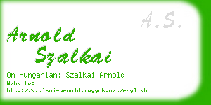 arnold szalkai business card